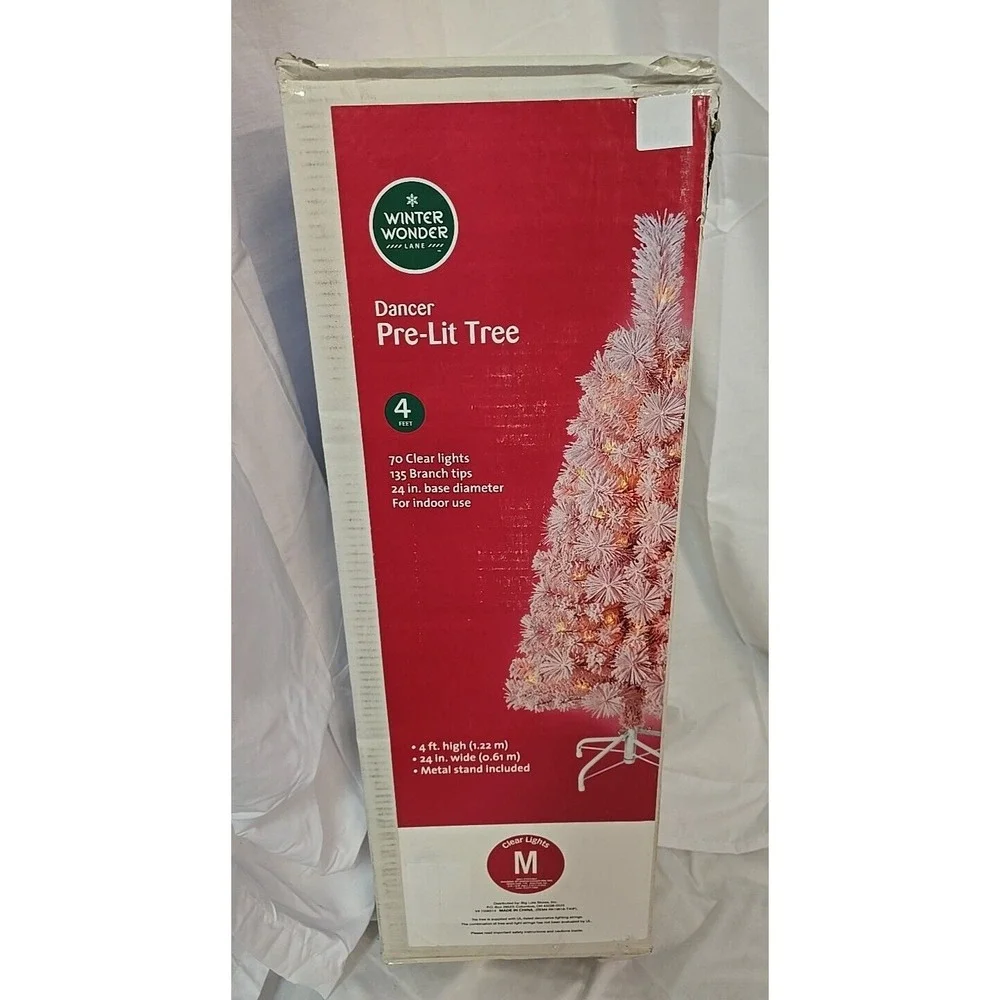 Winter Wonder‎ Lane Dancer Pre-lit Tree 4 Ft 70 Clear Lights NEW